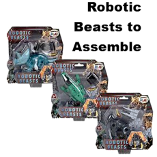 Robotic Beast Assembly, Assorted - Size 7 - 13cm